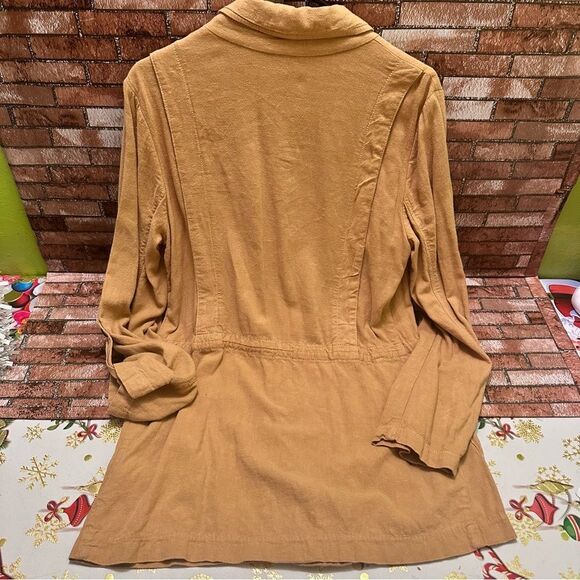 Free People Charley Blazer Tan Jacket button size S - Picture 6 of 12
